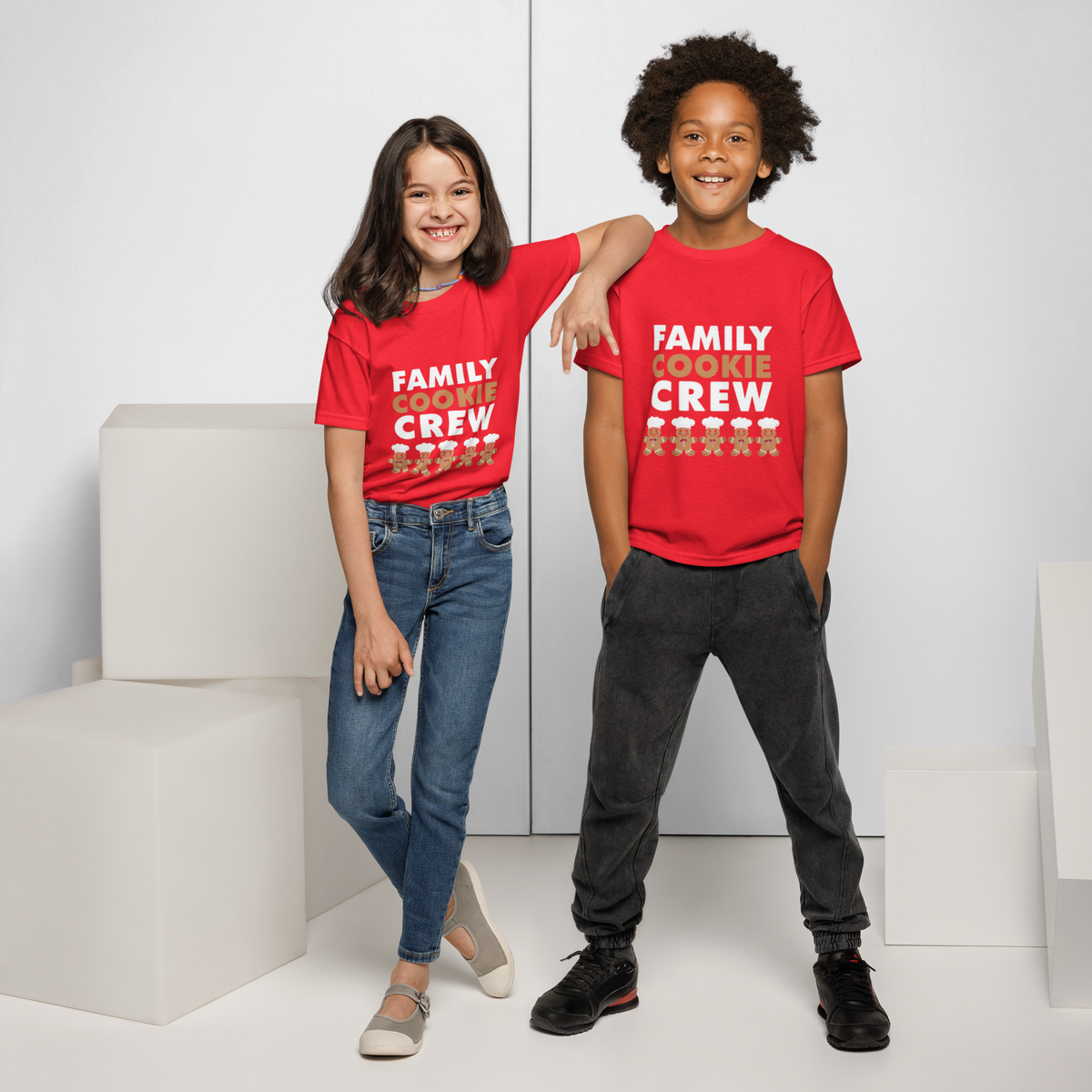 Family Cookie Crew V2 | Kids T-Shirt Red Apparel > Kids' T-Shirts ZomaModa