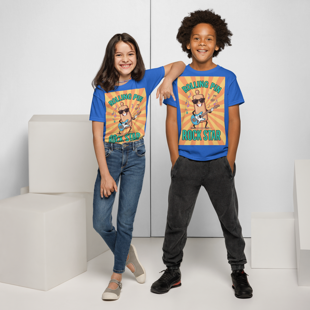 Rolling Pin Rock Star V5 | Youth t-shirt Apparel > Kids' T-Shirts ZomaModa