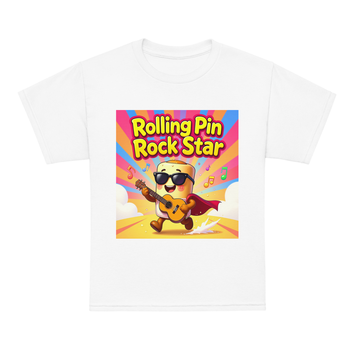 Rolling Pin Rock Star V1 | Youth t-shirt White Apparel > Kids' T-Shirts ZomaModa