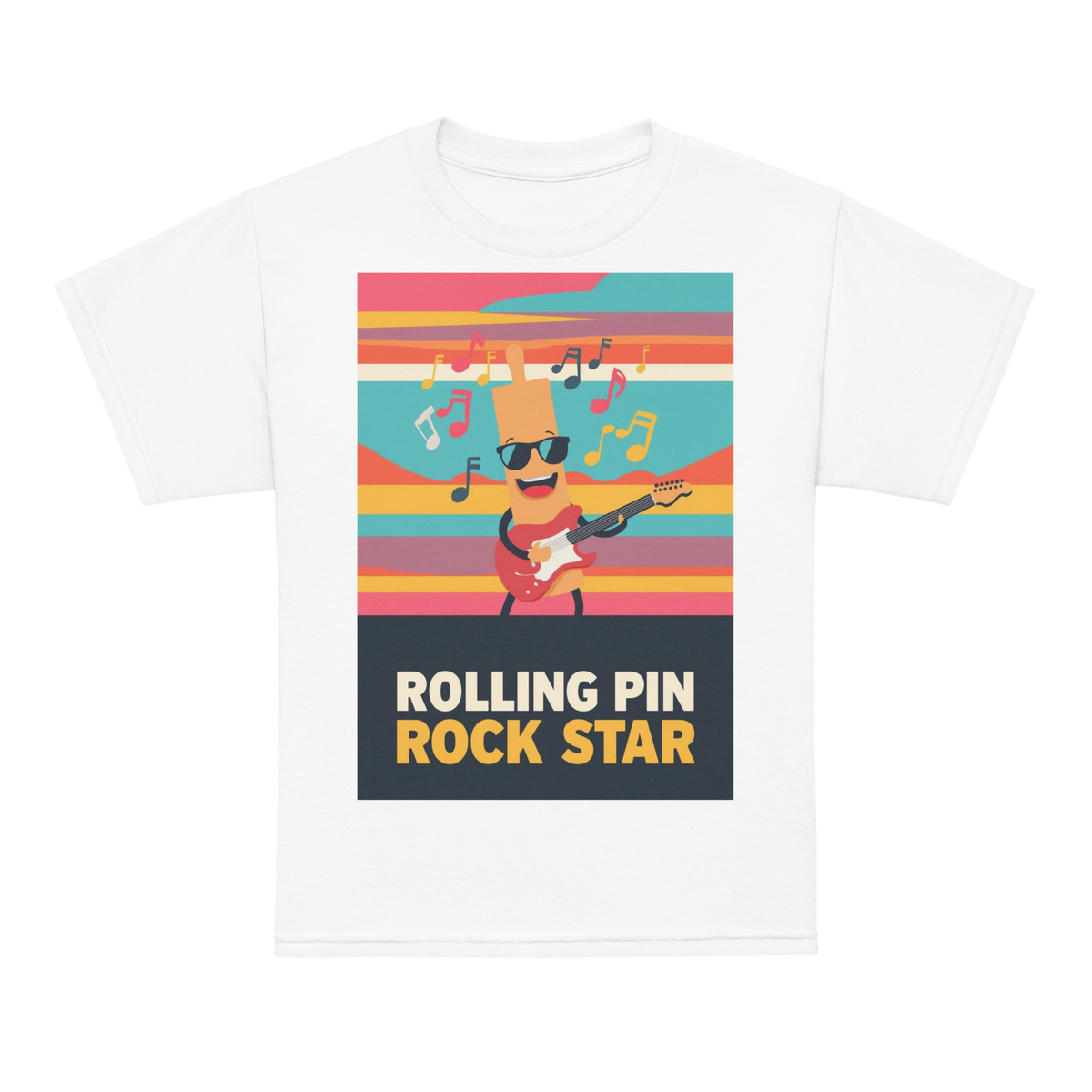 Rolling Pin Rock Star V3 | Youth t-shirt White Apparel > Kids' T-Shirts ZomaModa