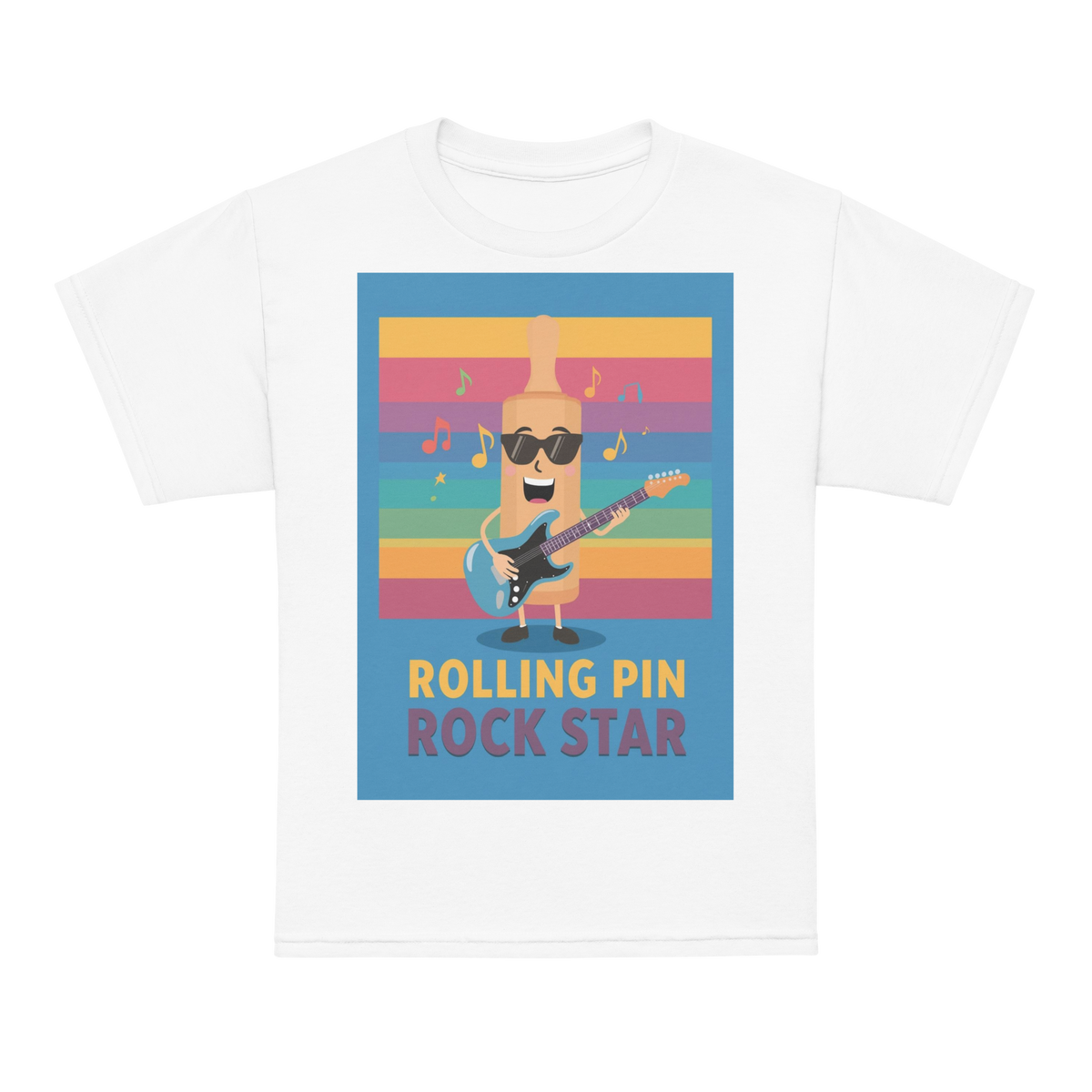 Rolling Pin Rock Star V4 | Youth t-shirt White Apparel > Kids' T-Shirts ZomaModa