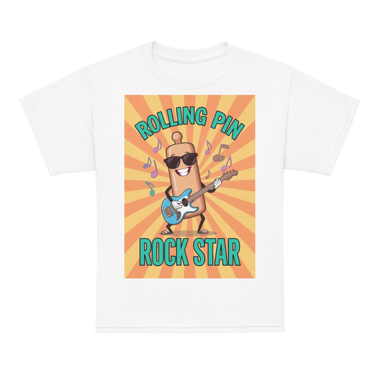Rolling Pin Rock Star V5 | Youth t-shirt White Apparel > Kids' T-Shirts ZomaModa